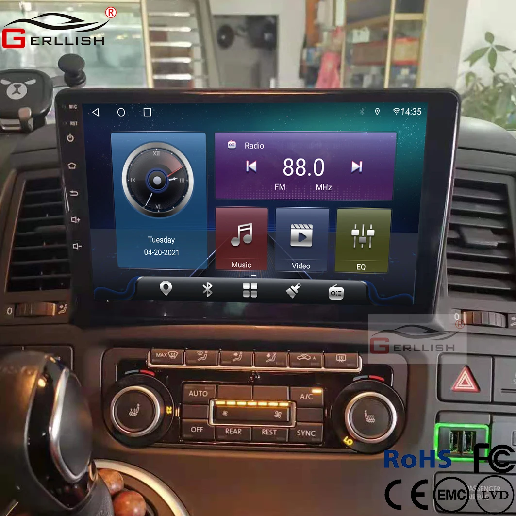 

Gerllish multivan for vw transporter t5 android radio with WIFI BT Navigation, youtube video player 2004 2008-2013 2014 2015