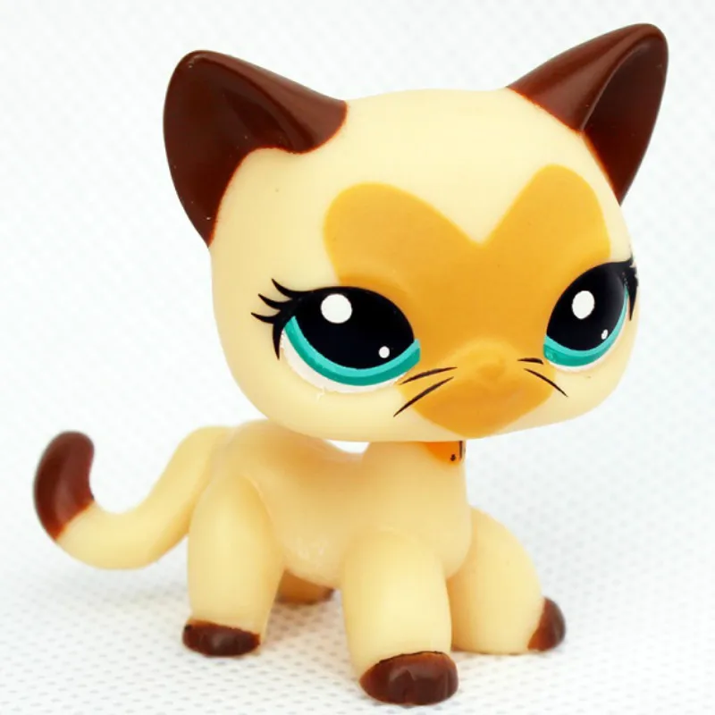 Лпс стоячки кошки собаки игрушки Lps кошка старый pet shop игрушка маленькая короткая шерсть котенок Гималайский котенок husky собака Спаниель колли great dane редкая коллекция фигурок - Цвет: 3573