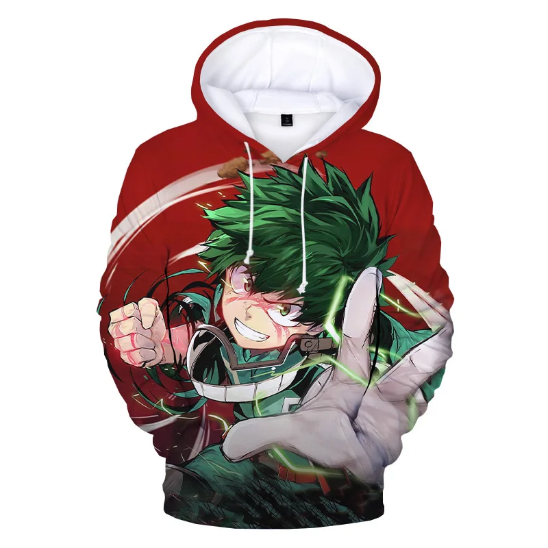 MHA BNHA свитер с капюшоном героями из мультфильма Мой Герой Толстовка принтом