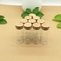 24 pcslot 3070mm 30ml glass bottle corks stopper spicy storage vial small bottle container mini glass jars diy practical craft