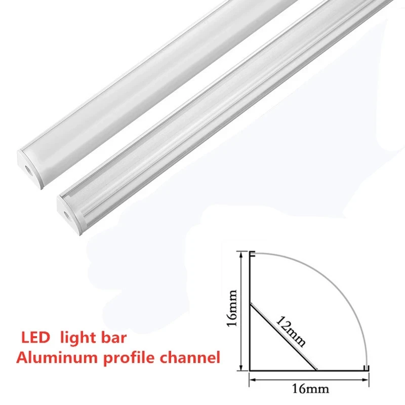 

2-30pcs/lot 0.5m/pcs V Style LED aluminum channel for 5050 3528 5630 LED strips Milky white/transparent cover aluminum profile