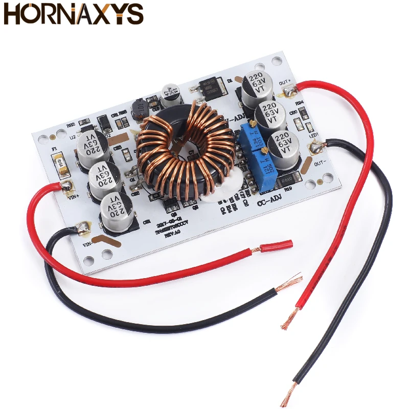 Регулируемый повышающий преобразователь постоянного тока 600 Вт с алюминиевой