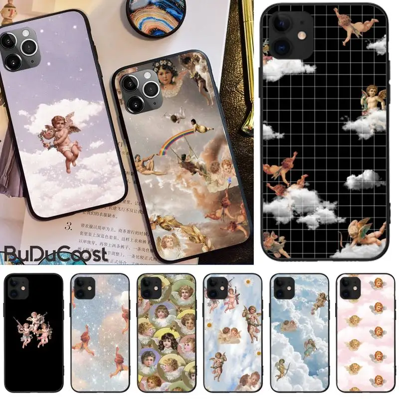 

Renaissance angels Coque Shell Phone Case For iPhone 11 7 Case For iPhone 11 Pro Max X XS XR XS MAX 8 7 6s Plus 5 SE Case