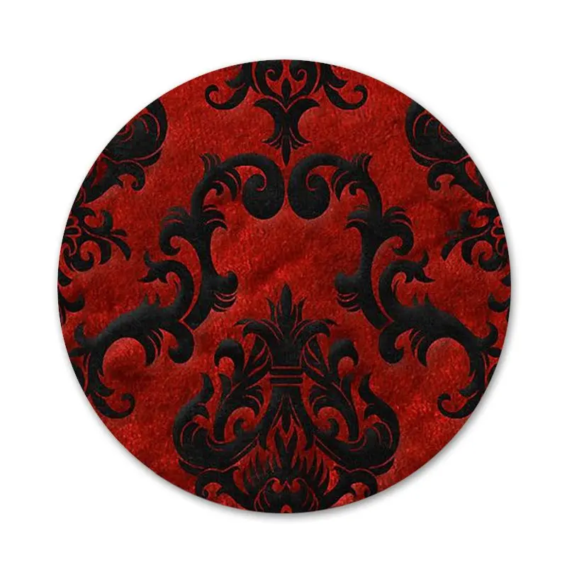 

58mm Damask Design Badge Brooch Pin Accessories For Clothes Backpack Decoration gift