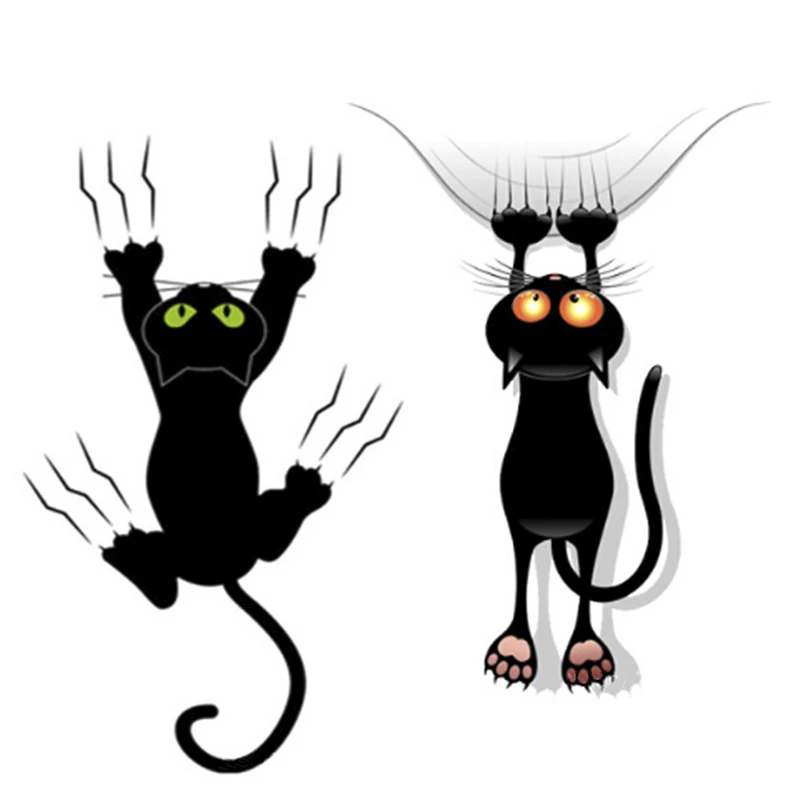 Waterproof Cat Pattern Car Sticker Funny Animal Vinyl Decal Roof Wall Window | Автомобили и мотоциклы