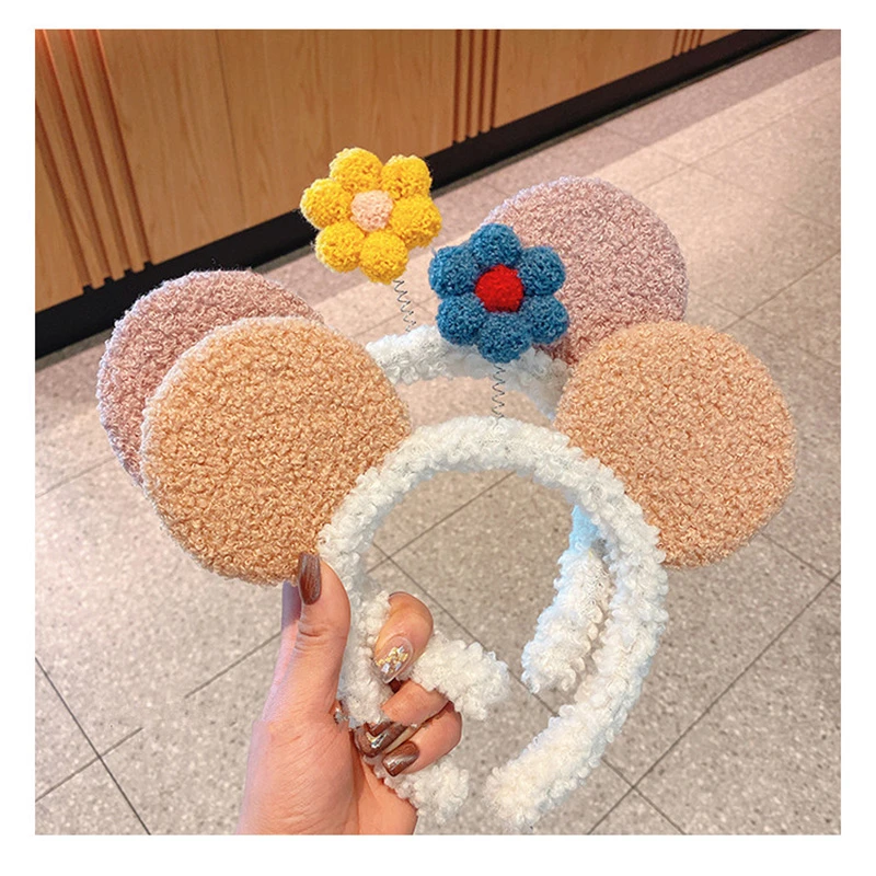 Новинка милый мультяшный аксессуар для волос повязка на голову с цветами женский