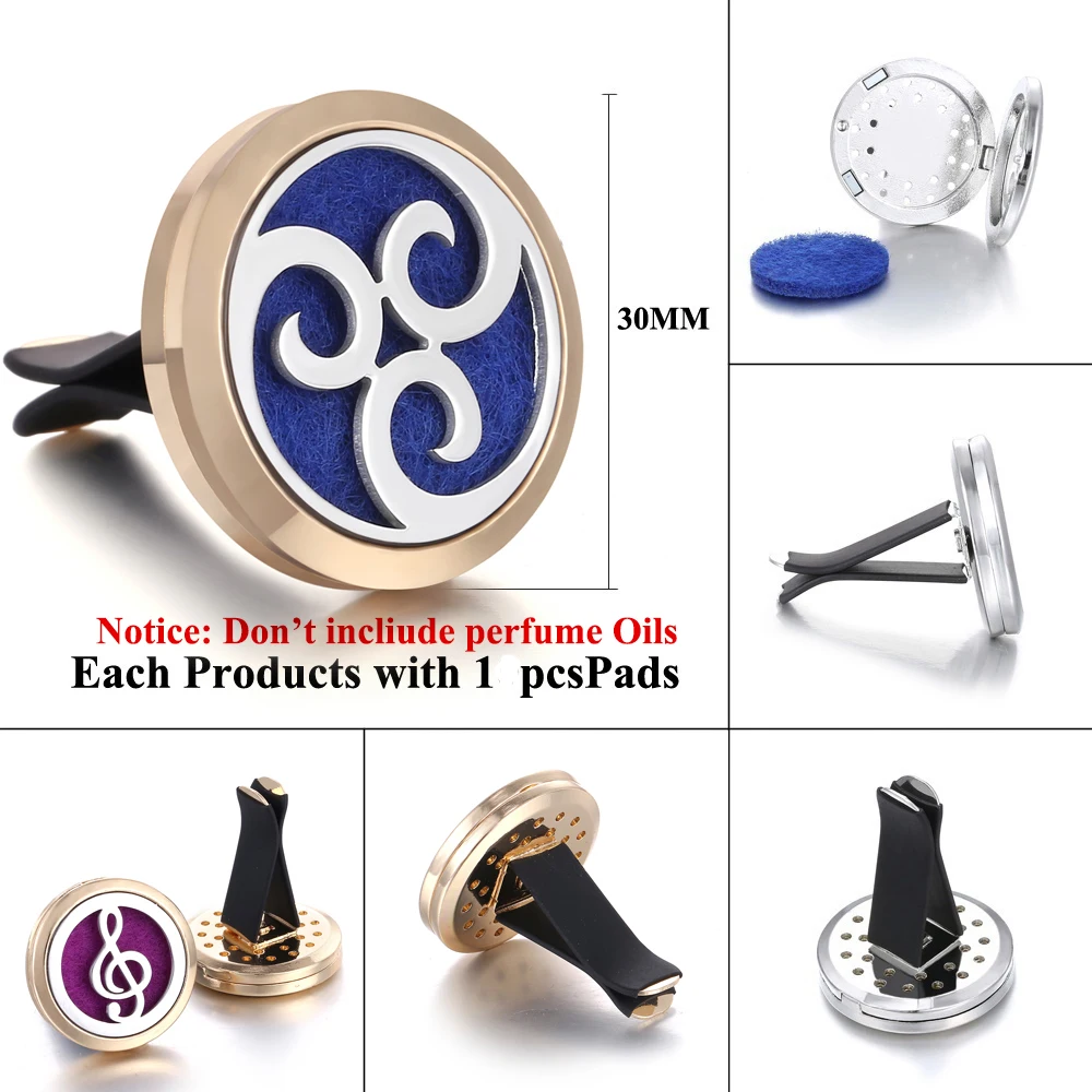 Новый золотой ароматерапия ювелирные изделия Подвески Медальоны автомобильный