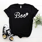 Женская футболка с принтом на Хэллоуин, хлопковая Повседневная смешная футболка для Yong, женская футболка, хипстерская, Прямая поставка, приведение Бу, NA-356
