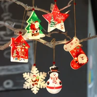 holiday lighting snowflakes santa claus five pointed star christmas decorations for home night light shop window light hanging