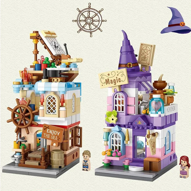 

28 Styles Miniature Doll House Diy Assemble Block Building Model Small Dollhouse Kit Toys For Children Christmas New Year's Gift