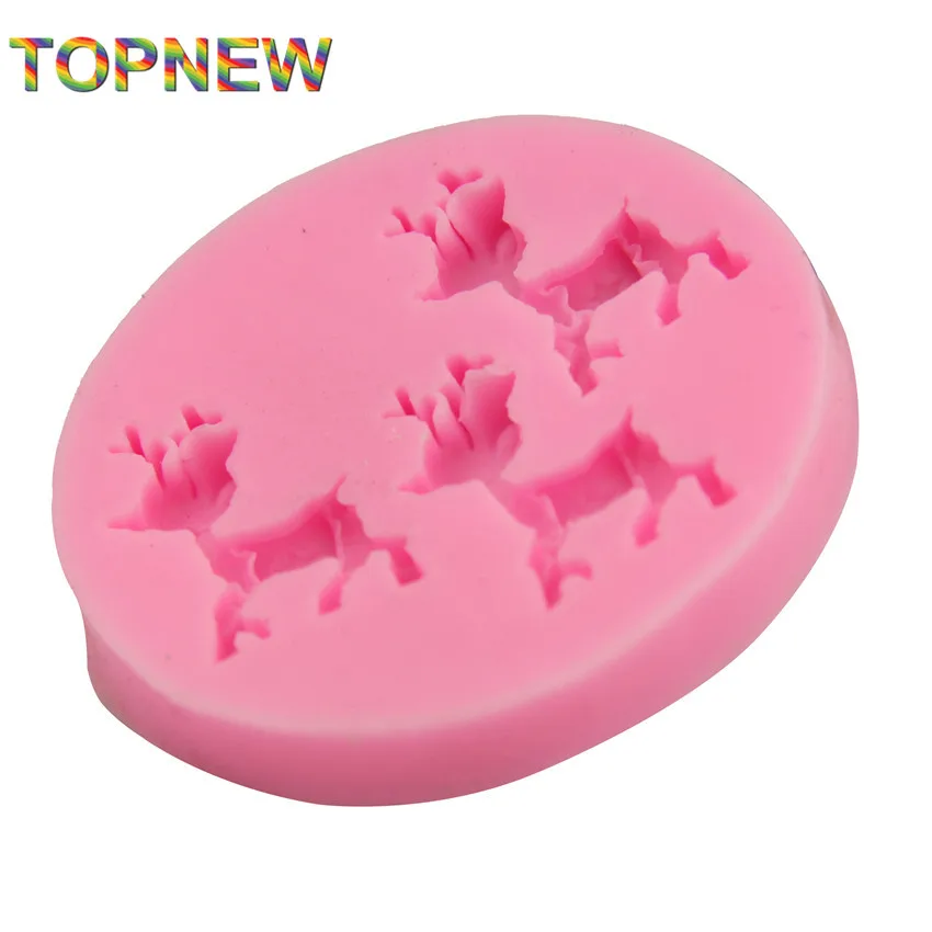 3D Силиконовая форма сделай сам в виде оленя для пищевых продуктов инструменты