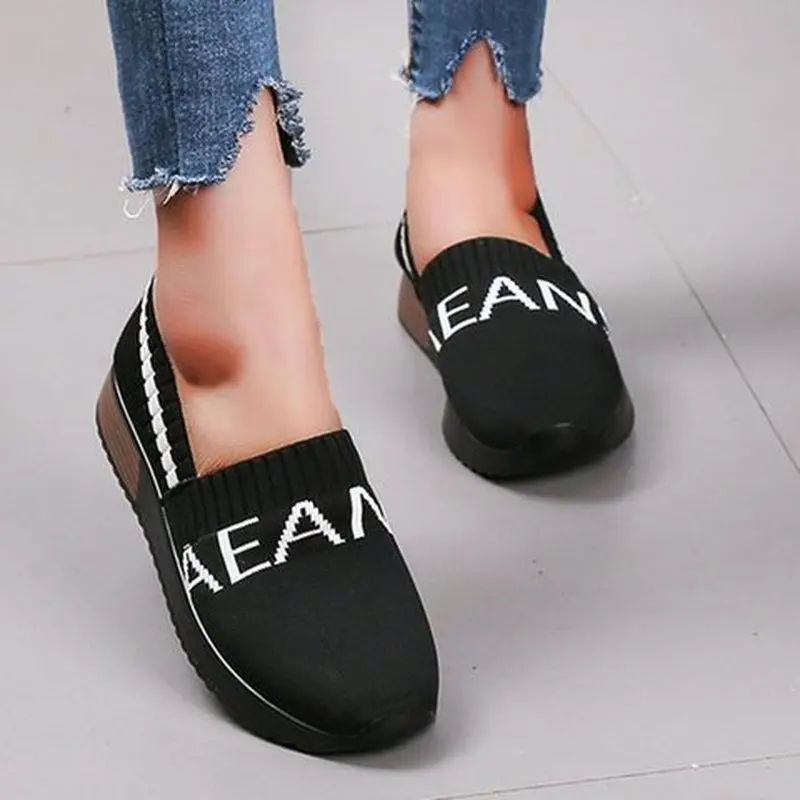 women flats shoes woman breathable mesh sneakers flatform wedges shoe slip on sandals chaussures femme zapatos mujer sapatoH1354 | Обувь