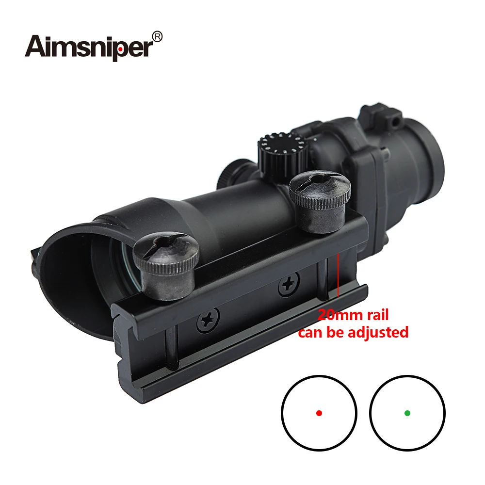 Aimsniper ACOG 1X32 тактический Красный Зеленый точечный прицел охотничья Оптика с 20 мм