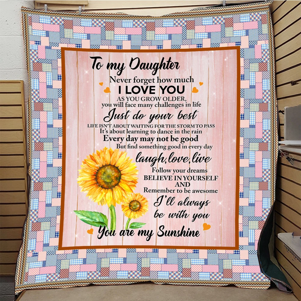 Мягкое стеганое одеяло с цветочным принтом и деревом для моей дочери всесезонное