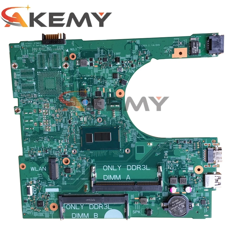 Оригинальная материнская плата для ноутбука DELL Inspiron 3458 3558 Core SR27G CN-0PFT7H 0PFT7H 14216-1