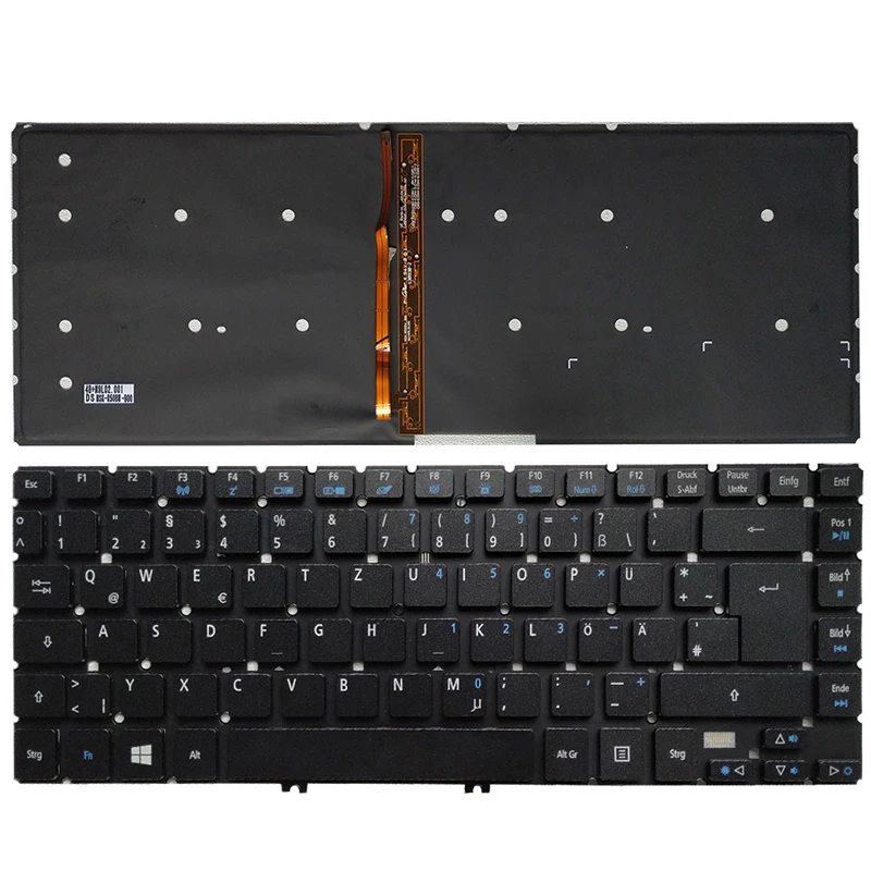 Новая немецкая клавиатура для ноутбука ACER R7 R7-572 R7-572G R7-571 MS2317 GR с подсветкой -