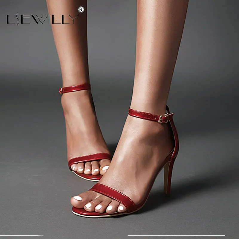 

Туфли Lsewilly женские на высокой шпильке, пикантные элегантные босоножки, свадебная обувь, красные, бежевые, лето 2020