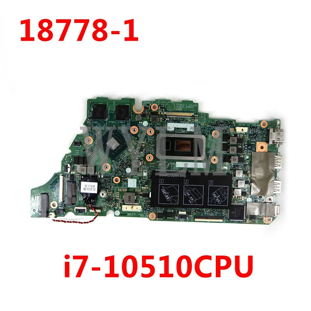 

CN 00HT1K 18778-1 i7-10510CPU N17S-G2-A1 Mainboard For DELL Inspiron 5490 5498 5590 5598 Laptop Motherboard Tested Working Well