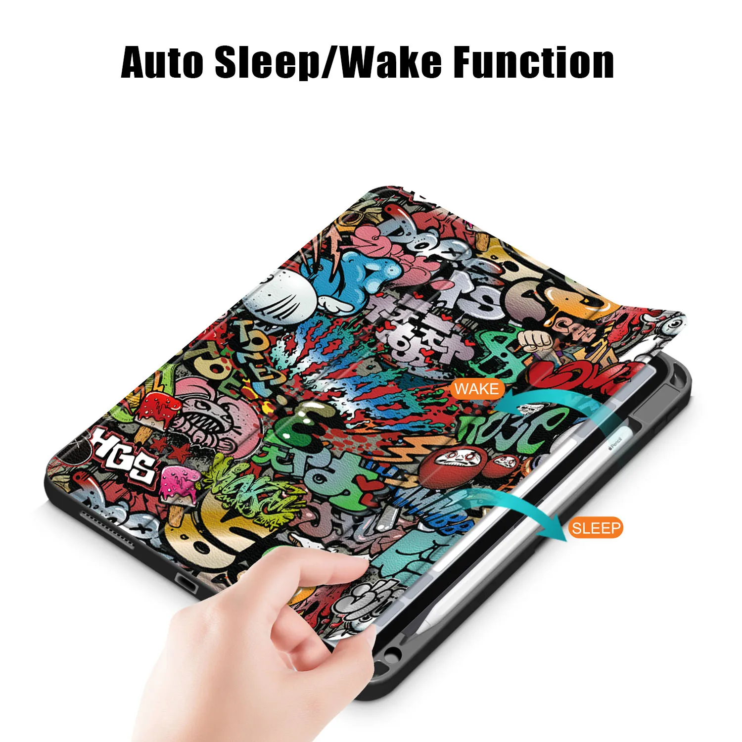 

Smart Magnetic Case for New iPad Air 4th Generation Case 2020 Premium Business Auto Sleep/Wake up for iPad Air 4th Gen+Soft Film