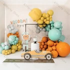 128 шт. Макарон Тиффани сине-белый воздушный шар гирлянда комплект свадебное украшение оранжевый желтый шар День Рождения Вечеринка Baby Shower Декор