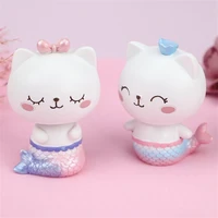 car shaking head ornaments dashboard toys home decor girly heart cat desktop decoration room bedside table adornment accessories