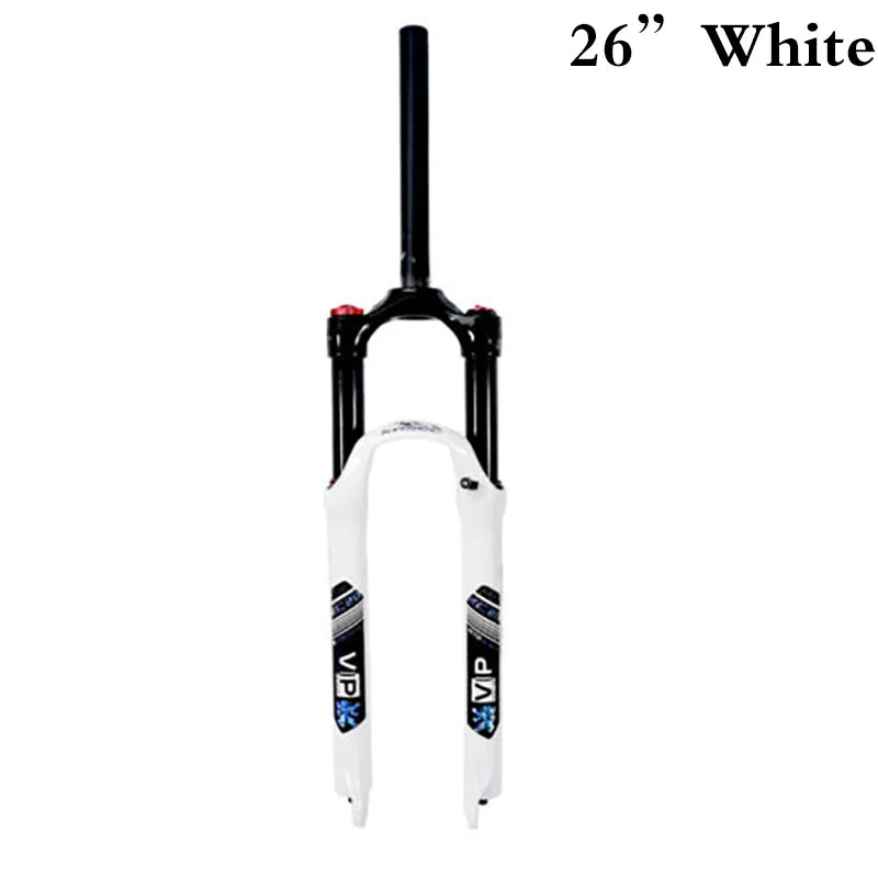 White-26 KRSEC сверхлегкий MTB пневматическая подвеска вилка прямая трубка Ручная Блокировка жесткий дисковый тормоз Горный велосипед вилка 26/27. 5/29er - Цвет: White-26