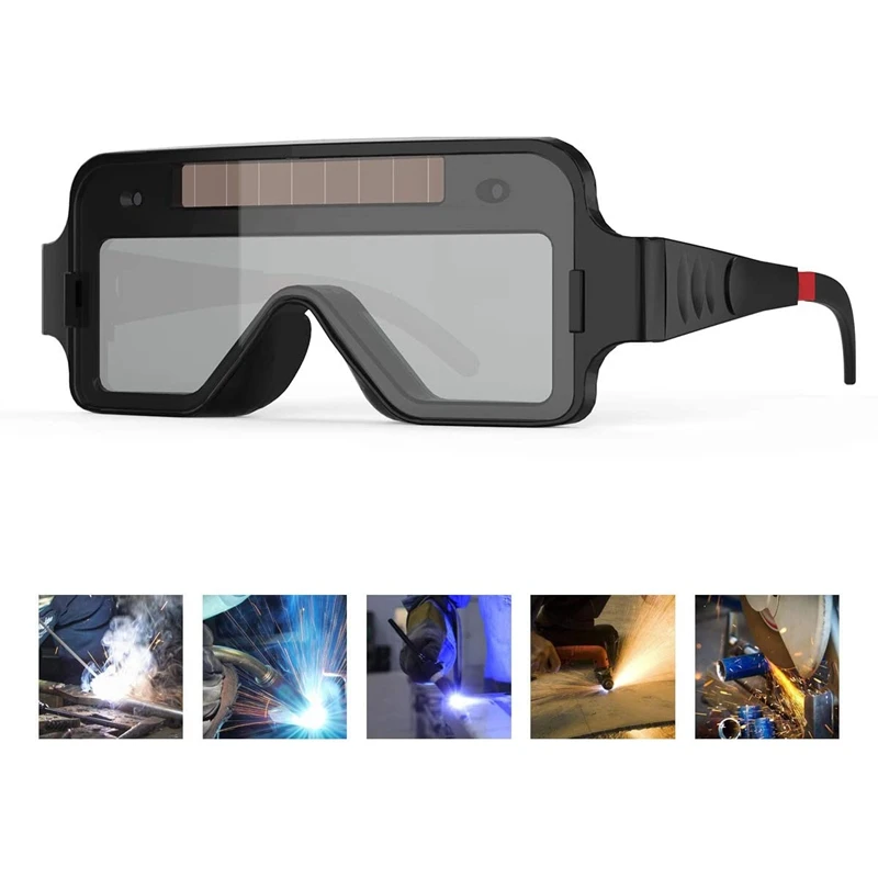 

New Solar Powered Auto Darkening Welding Goggles Welder Gles Welding Mask for Welding Protection with Zipper Box