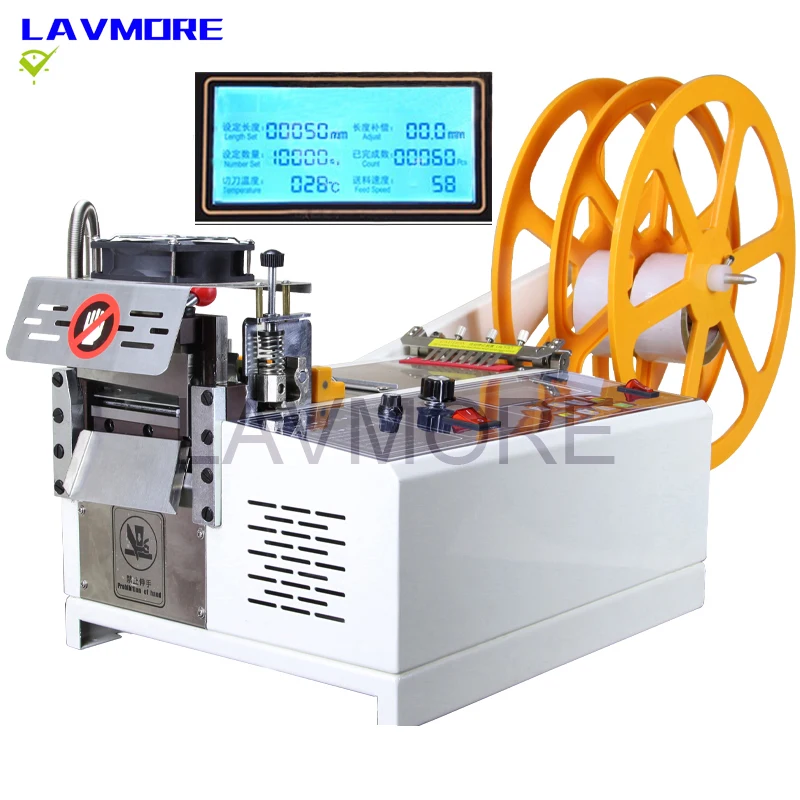 

Cold and hot Fully automatic computer big screen cutting machine zipper Velcro mask rope webbing elastic band rubber band
