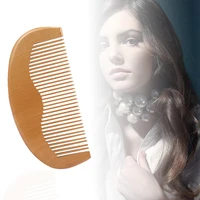 private label logo keep hair smooth natural wooden hair comb anti static mini beard comb