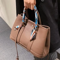 luxury brand ribbon tote bag winter new quality pu leather womens designer handbag high capacity shoulder messenger bag