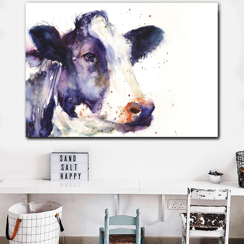 RELIABLI ART Highland Cow картина с животными на холсте напечатанная настенная живопись для гостиной современные картины для украшения без рамы