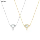 Женское колье-чокер из серебра 925 пробы с синим цирконием