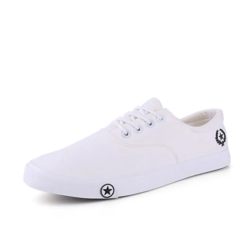 Мужская Вулканизированная обувь Цвет черный белый на плоской подошве Сезон