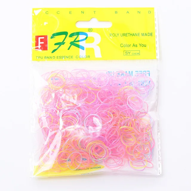 500 Colorful 4 1000 шт./партия, одноразовые резинки для волос для девочек, эластичная резинка для волос из ТПУ, держатель для конского хвоста, резинки, Детские аксессуары для волос - Цвет: 500 Colorful 4