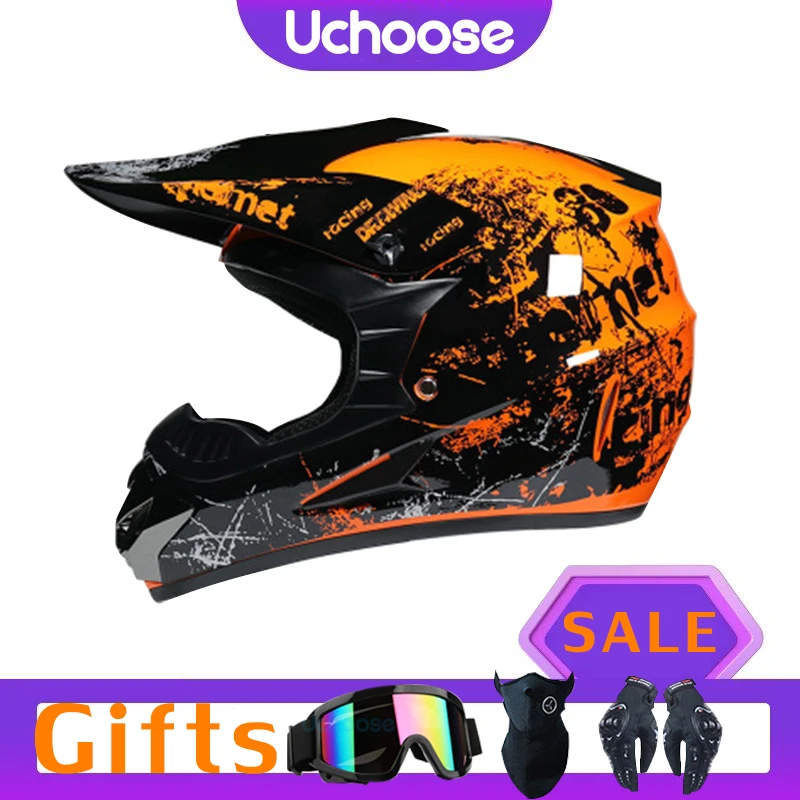 

Sports Helmet Motorbike Racing Motocross Off-road Cartoon Children Motorcycle Helmets Casque Moto Capacete Moto Casco Female