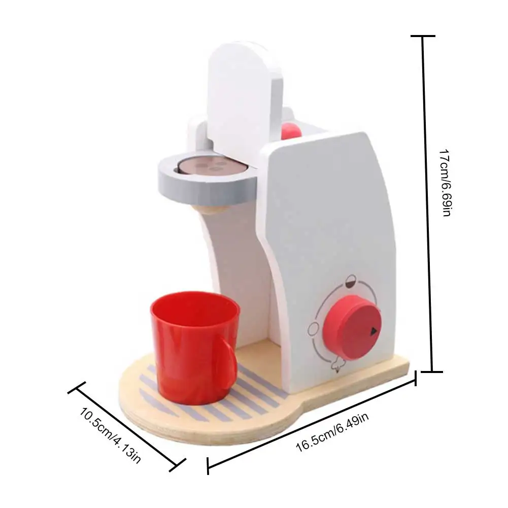 

Wooden Kitchen Pretend Simulation Wooden Coffee Machine Toys Baby Early Education Educational Play House Toys Birthday Gifts