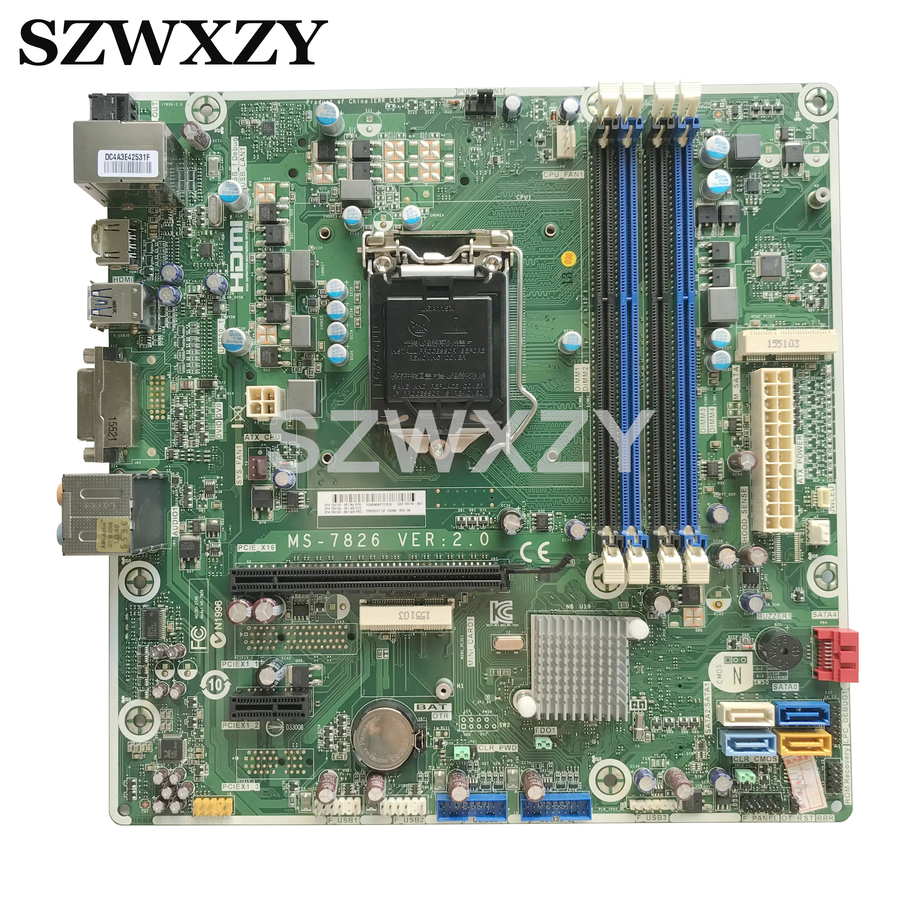 Для HP Envy 700 750 810 850 MS 7826 VER: 2 0 материнская плата для настольного компьютера 784740 001 601