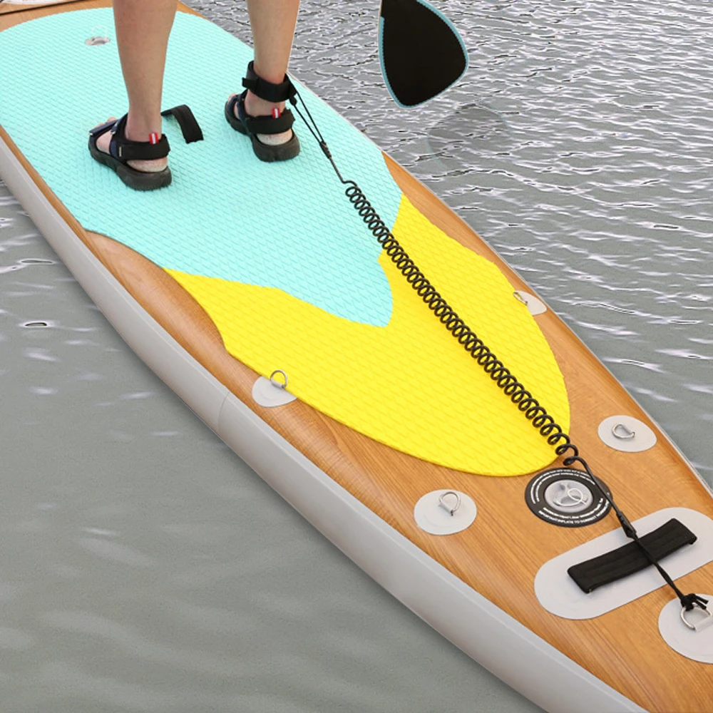 

10 Feet Elastic Stand Up Paddle Board Leash Surfboard Paddleboard TPU Leash Foot Hauling Cable for Surfing Kayak Accessories