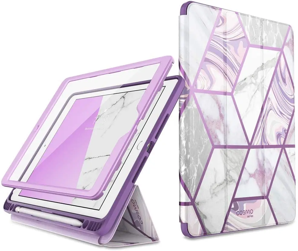 

Чехол i-Blason Cosmo для нового iPad 8-го/7-го поколения, чехол для iPad 10,2 2020 2019, чехол тройного сложения со встроенной защитой экрана