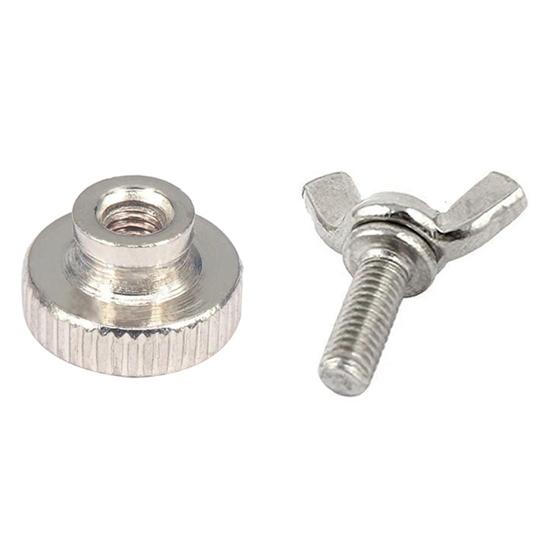 

20 Pcs Knurled Thumb Nuts M3 Carbon Steel Knurled & 5Pcs M6 x 20mm Thread 304 Stainless Steel Wing Bolt Butterfly Screw