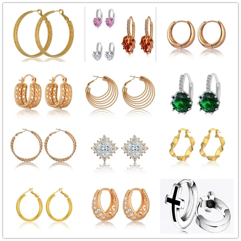 Винтажные золотистые круглые серьги оптом маленькие серьги-кольца в креольском