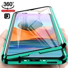 Роскошный 360 магнитный чехол для телефона Xiaomi Note 10 10S 6X A2 8 9 SE CC9 CC9E A3 PRO Lite Ultra MAX MIX 3 2S двойной стеклянный чехол