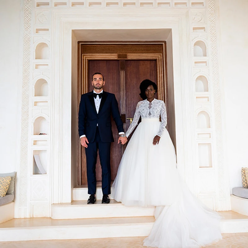 Элегантное внешнее прозрачное сексуальное боди с длинными рукавами|Свадебные