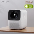 Портативный мини-проектор Wanbo T2 MAX для домашнего кинотеатра, ЖК светодиодный, HD 1080P, вертикальная коррекция излучения