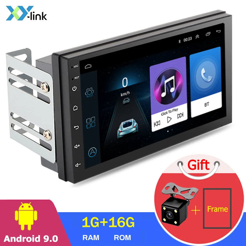 Ультратонкое автомобильное радио с GPS навигацией Android 9 0 универсальный