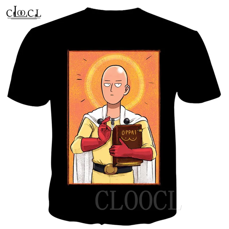 Мультфильм One Punch Man состоящие из футболки черного цвета и пуловеры 3D принт в стиле