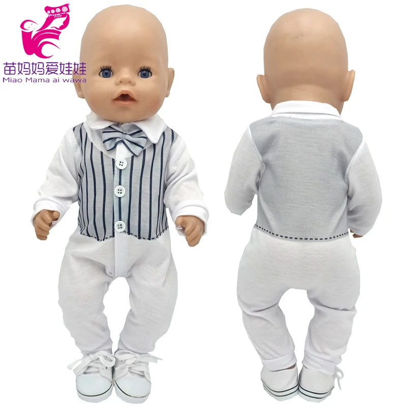 

Baby Doll Boys Uniform 17 Inch Reborn Doll Clothes Children Girl Birthday Gifts Toys Costume