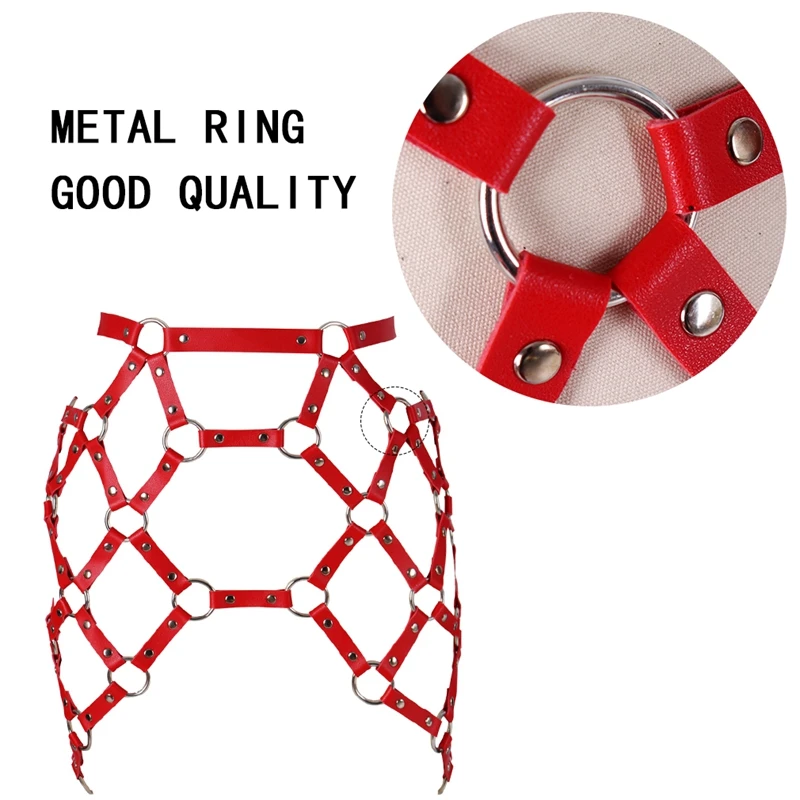 

Punk Garters Women Sexy Harajuku Handmade Punk Rock Goth Garter Leg Leather Straps O-Ring Leg Harness Lingerie Suspenders