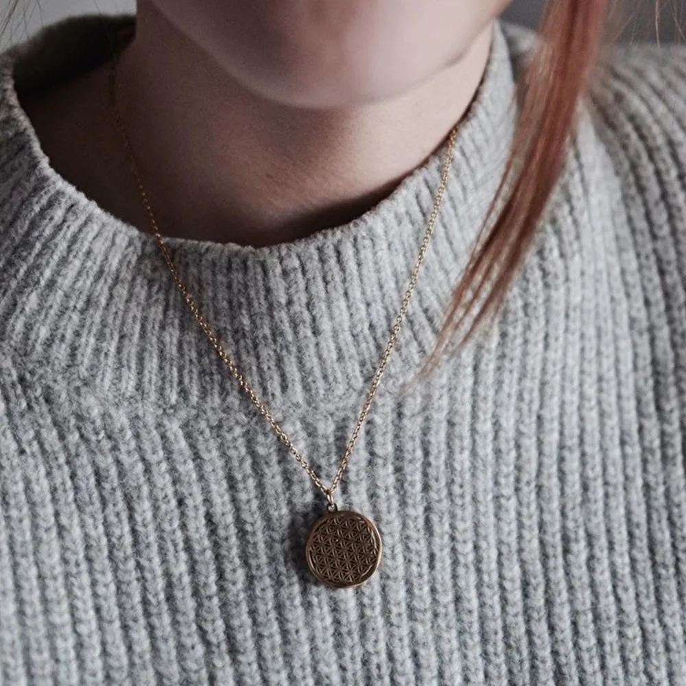 Женское колье Mavis из нержавеющей стали с круглым кольцом длиной 2 см в подарок на