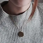 Женское колье Mavis, колье из нержавеющей стали с круглым кольцом длиной 2 см в подарок на день Святого Валентина